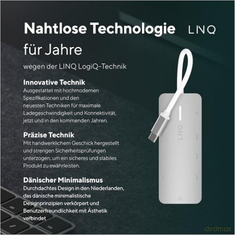 LINQ - 8in1 8K PRO 140W USB-C Multiport Hub