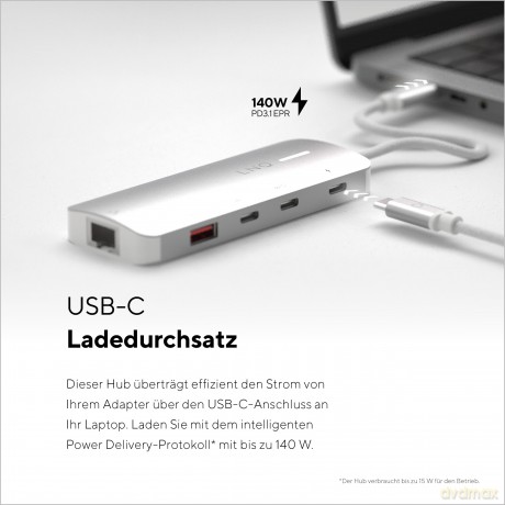 LINQ - 8in1 8K PRO 140W USB-C Multiport Hub