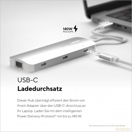 LINQ - 8in1 PRO 140W USB-C Multiport Hub