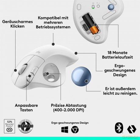 Logitech - ERGO M575S Wireless Trackball