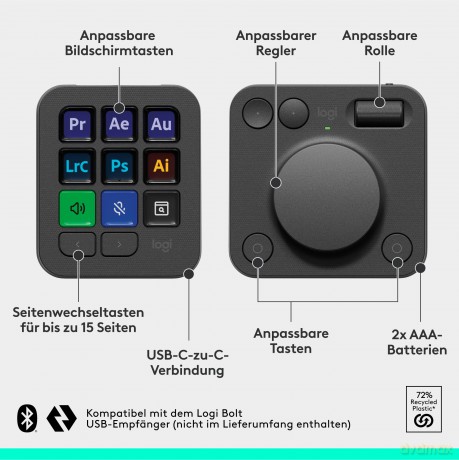 Logitech - MX Creative Console - Graphite