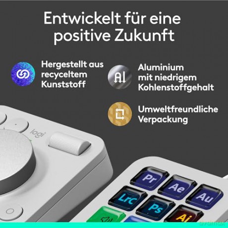 Logitech - MX Creative Console - Pale Grey