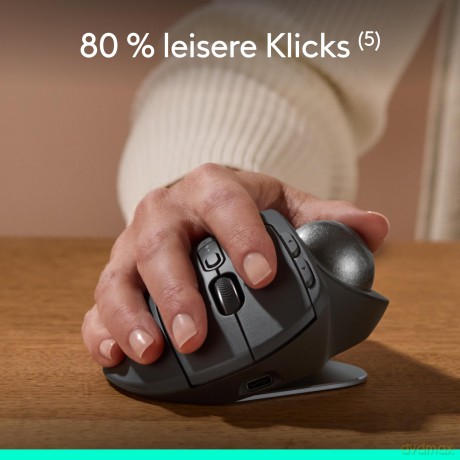 Logitech - MX Ergo S Advanced Wireless Trackball Black