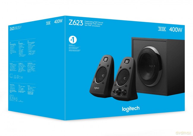 Logitech - Z623 2.1 Speaker System black