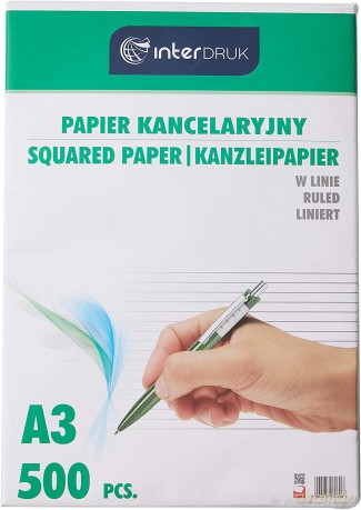 Papier Kancelaryjny W Linię A3/500 Arkuszy [SZKOŁA]