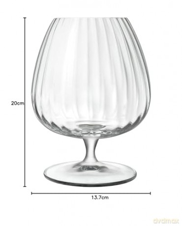 Luigi Bormioli - Optica Cognac glass 46,5 cl, 4 pcs.