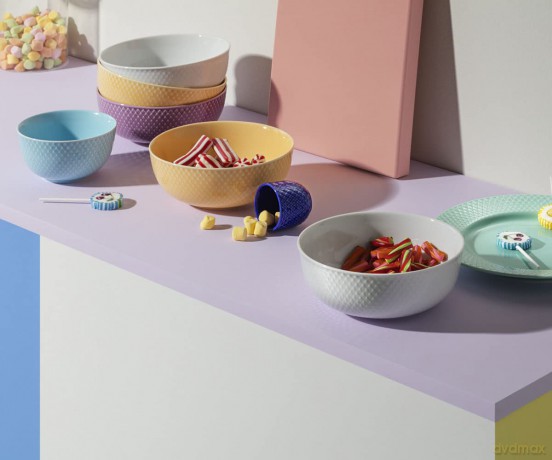 Lyngby Porcelan - Rhombe Color Bowl 15.5 cm - Sand