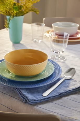 Lyngby Porcelan - Rhombe Color Dinner Plate 27 cm - Blue