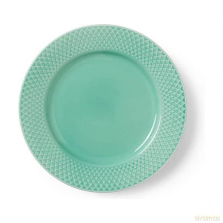 Lyngby Porcelan - Rhombe Color Lunch Plate 21 cm - Aqua