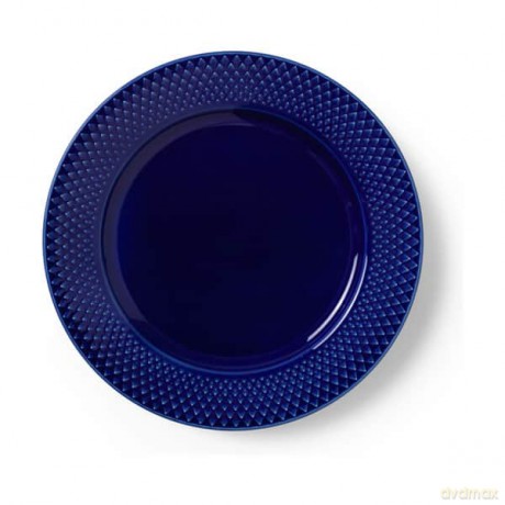 Lyngby Porcelan - Rhombe Color Lunch Plate 23 cm - Dark Blue
