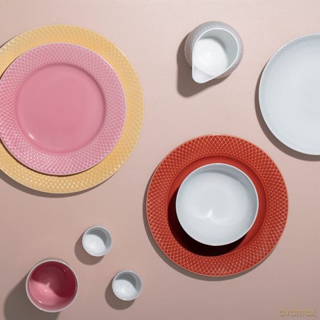 Lyngby Porcelan - Rhombe Color Lunch Plate 23 cm - Terracotta