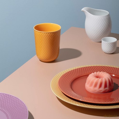 Lyngby Porcelan - Rhombe Color Lunch Plate 23 cm - Terracotta