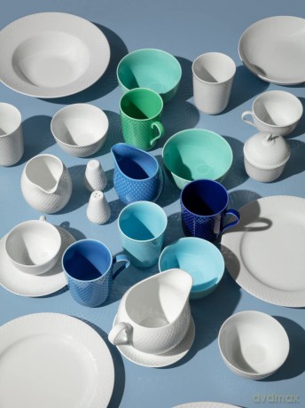 Lyngby Porcelan - Rhombe Color Mug With Handle 33 cl - Green
