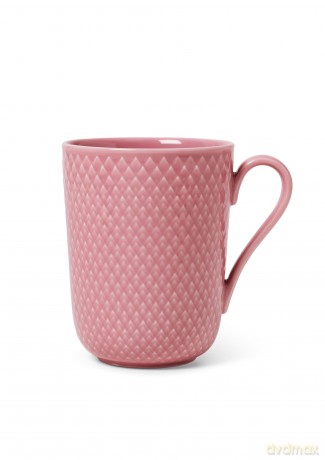 Lyngby Porcelan - Rhombe Color Mug With Handle 33 cl - Rose