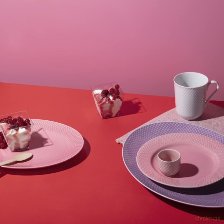 Lyngby Porcelan - Rhombe Color Oval Serving Dish 28.5x21.5 cm - Rose