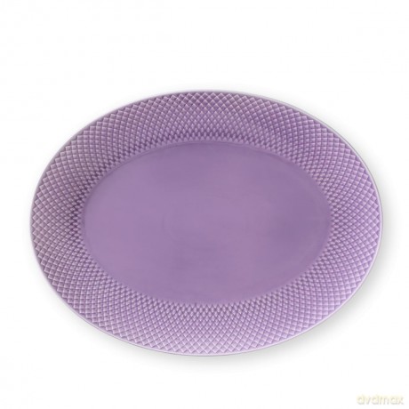 Lyngby Porcelan - Rhombe Color Oval Serving Dish 35x26.5 cm - Purple