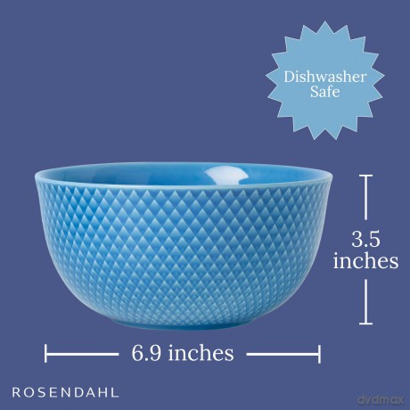Lyngby Porcelan - Rhombe Color Serving Bowl 17.5 cm - Blue