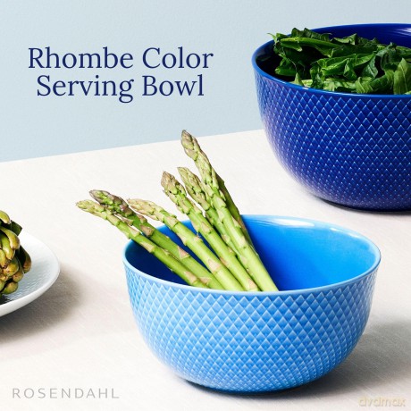 Lyngby Porcelan - Rhombe Color Serving Bowl 17.5 cm - Blue