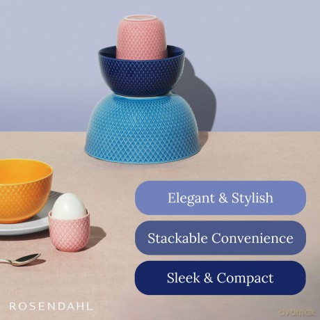 Lyngby Porcelan - Rhombe Color Serving Bowl 17.5 cm - Blue