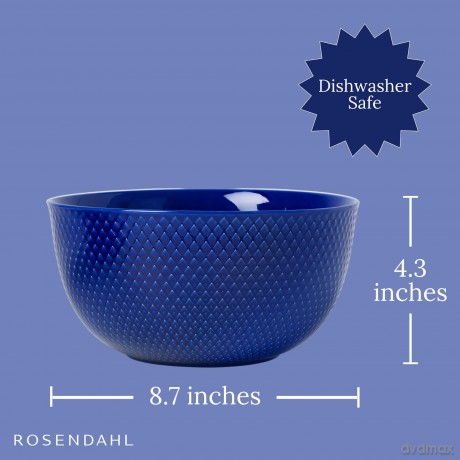 Lyngby Porcelan - Rhombe Color Serving Bowl 22 cm - Dark Blue