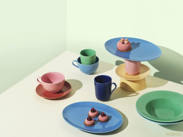 Lyngby Porcelan - Rhombe Color Soup Plate 24.5 cm - Green