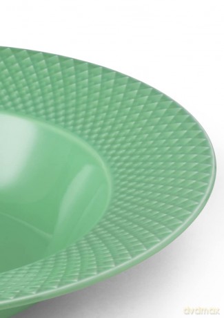 Lyngby Porcelan - Rhombe Color Soup Plate 24.5 cm - Green