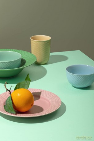 Lyngby Porcelan - Rhombe Color Soup Plate 24.5 cm - Green