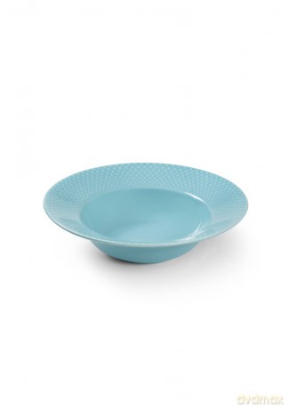 Lyngby Porcelan - Rhombe Color Soup Plate 24.5 cm - Turquoise