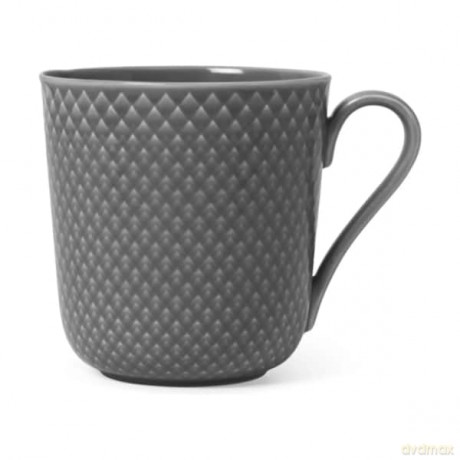 Lyngby Porcelan - Rhombe Earth Mug With Handle 39 cl - Slate