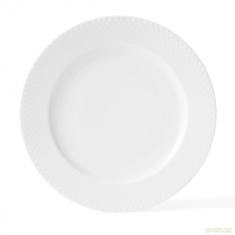 Lyngby Porcelan - Rhombe White Dinner Plate 27 cm