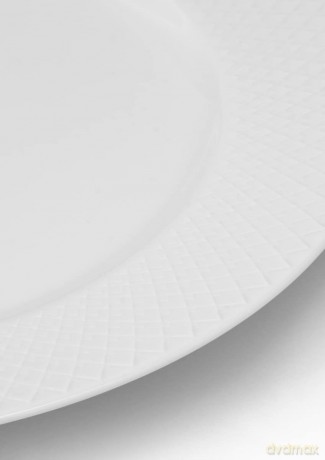 Lyngby Porcelan - Rhombe White Dinner Plate 27 cm
