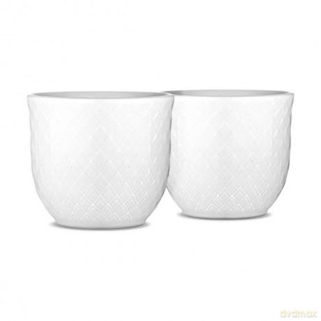 Lyngby Porcelan - Rhombe White Egg Cup 5 cm - Set of 2