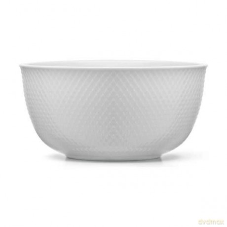 Lyngby Porcelan - Rhombe White Serving Bowl - 22 cm