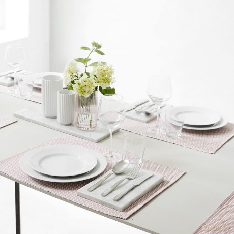 Lyngby Porcelan - Rhombe White Soup Plate - 23 cm