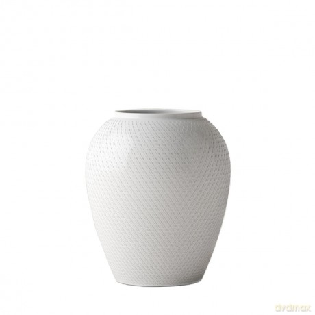 Lyngby Porcelan - Rhombe White Vase 25cm