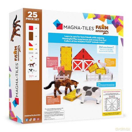 Klocki magnetyczne MAGNA-TILES - Farm 25 Piece Set (90223) [FIGURKA]