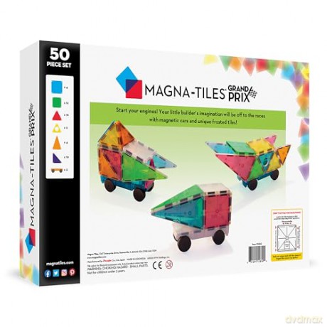 Magna-Tiles - Grand Prix Frost 50 Piece Set (90257)