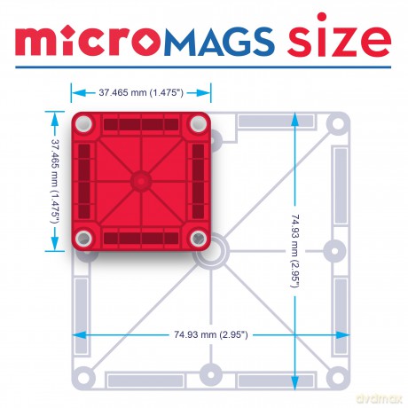 MAGNA-TILES - microMAGS 70 Piece Set (90296)