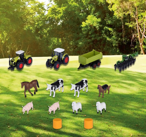 Majorette - Farmyard + 3 Vehicles (8503009000)