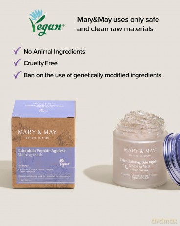 Mary&May - Calendula Peptide Ageless Sleeping Mask - 110 g