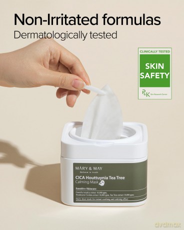 Mary&May - Cica Houttuynia Tea Tree Calming Mask - 30 pcs - 400 ml