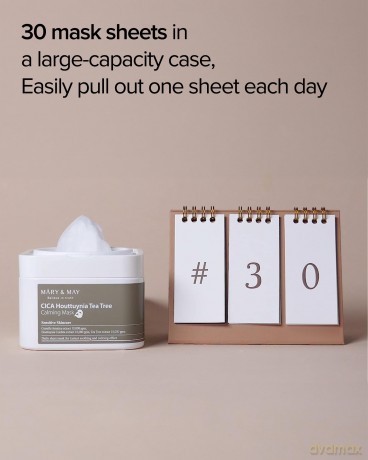 Mary&May - Cica Houttuynia Tea Tree Calming Mask - 30 pcs - 400 ml