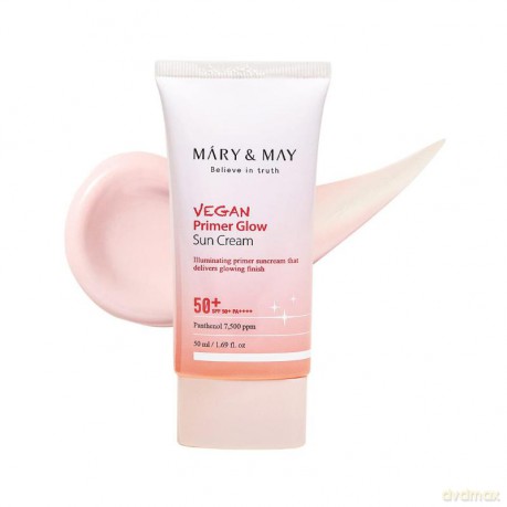 Mary&May - Vegan Primer Glow Sun Cream SPF50+ PA++++ - Subtle Pink - 50 ml