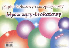 Papier Kolorowy Samoprzylepny Błyszczący-Brokatowy A4 [SZKOŁA]