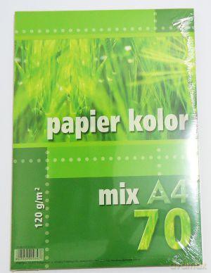 Papier Kolory Fluorescencyjne Mix A4-70 120g [SZKOŁA]