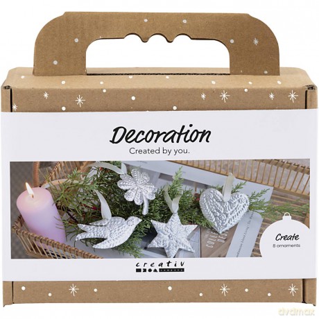 Mini Craft Kit Decoration - Christmas ornament - silver metal (977826)