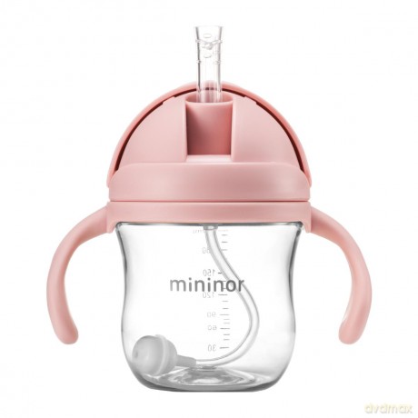 Mininor Global - Straw Bottle Tritan 220ml - Rose (14242)
