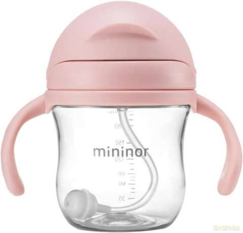 Mininor Global - Straw Bottle Tritan 220ml - Rose (14242)