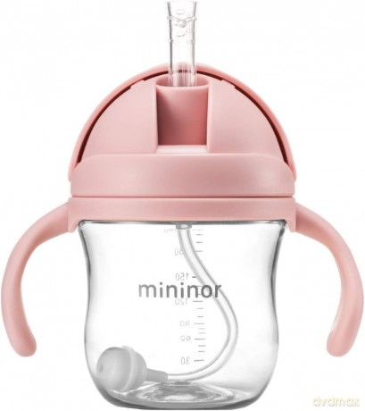 Mininor Global - Straw Bottle Tritan 220ml - Rose (14242)
