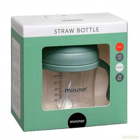 Mininor Global - Straw Bottle Tritan 220ml - Willow Green (14244)